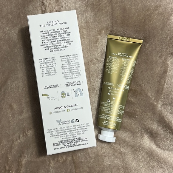 NIB ACEOLOGY Lifting Treatment Peel Gold Face Mask, Brighten & Renew complexion - Picture 2 of 3